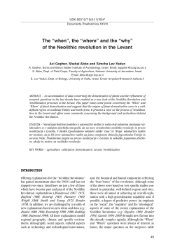 Documenta Praehistorica 28 - Journals of Faculty of Arts, University