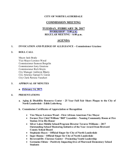 Agenda Packet - North Lauderdale