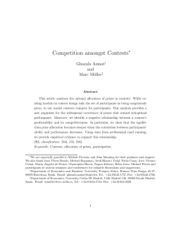 Competition amongst Contests - e
