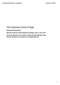 American Revolution.1.notebook - Findlay City Schools Web Portal