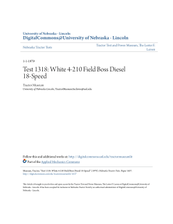 Test 1318: White 4-210 Field Boss Diesel 18