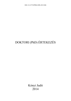 DOKTORI (PhD) DISSZERT&Aacute;CI&Oacute; - REAL-PhD