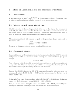 3 More on Accumulation and Discount Functions