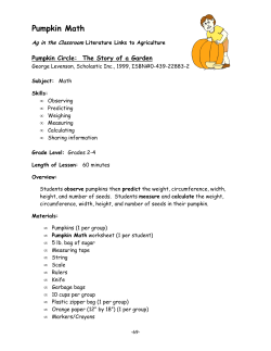 Pumpkin Math - Baltimore City Public Schools