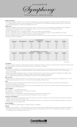 Symphony Installation Instructions