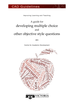 developing multiple choice other objective style questions