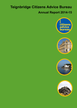 Annual report 2014/15 - Citizens Advice Teignbridge