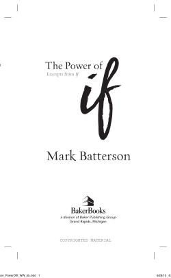 IF Book by Mark Batterson