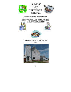 a book of favorite recipes - Chippewa Lake Community Church