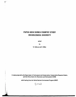 PAPUA NEW GUINEA COUNTRY STUDY ON BIOLOGiCAL