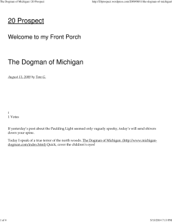 The Dogman of Michigan