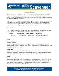 aquarium careers - Center for Aquatic Sciences at Adventure