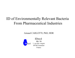 ID of Environmentally Relevant Bacteria