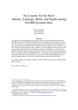 No Country for Fat Men? Obesity, Earnings, Skills, and Health
