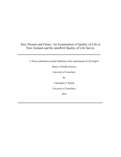 Interrai Quality of Life Survey