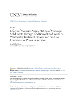 Effects of Moisture Augmentation of Municipal Solid Waste Through