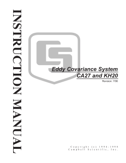 Eddy Covariance System Manual