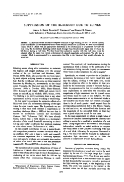 suppression of the blackout due to blinks