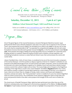 Concord Chorus Winter Holiday Concerts