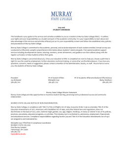 Student Handbook - Murray State College