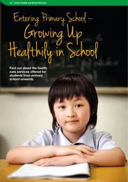 School Health and Dental Services - Entering primary