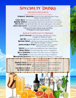 Specialty Drinks
