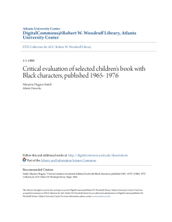 Critical evaluation of selected children`s book with Black characters