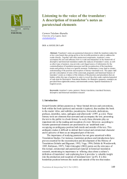 Listening to the voice of the translator