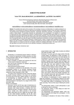 SOMATOTYPES IN SPORT