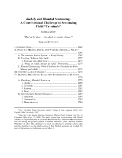 Blakely and Blended Sentencing: A