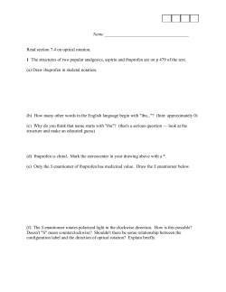 Read section 7.4 on optical rotation. 1 The structures of two popular
