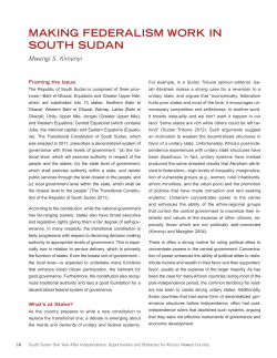 making federalism work in south sudan