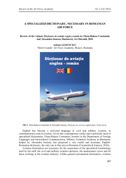 a specialized dictionary, necessary in romanian air force