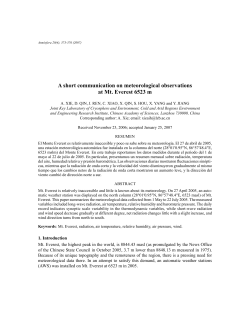 A short communication on meteorological observations at Mt