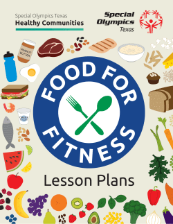 Lesson Plans - Special Olympics Texas