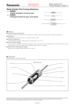 Metal (Oxide) Film Fusing Resistors
