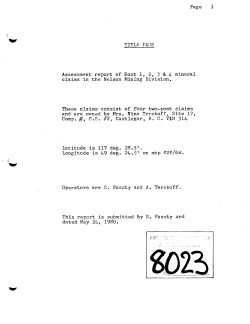 Page 1 TITLE PAGE and are owned by Eks, Nina Terekoff, Site 17,
