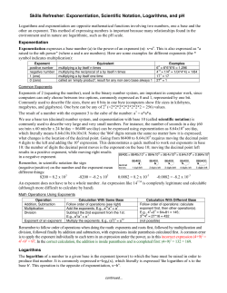 Logarithms and Exponentiation Guide