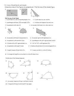 1 10.1 Areas of Quadrilaterals and triangles
