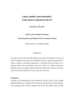 Capital mobility, labour mobility, union immobility