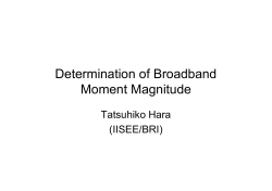 Determination of Broadband Moment Magnitude