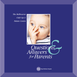 Cleft lip and palate centre, Question and Answers for parents booklet