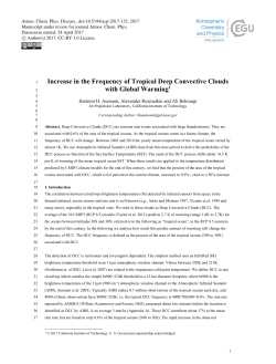 Increase in the Frequency of Tropical Deep Convective