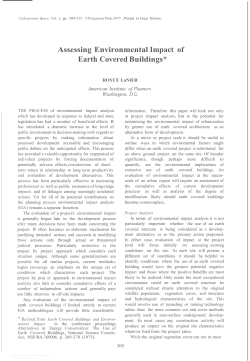 Assessing Environmental Impact of Earth Covered Buildings