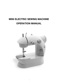 mini electric sewing machine operation manual