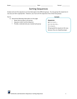 Sorting Sequences