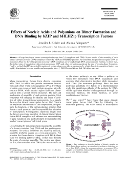 Effects of Nucleic Acids and Polyanions on