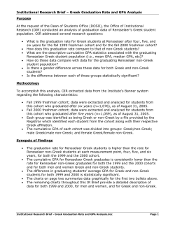 Greek GPA Analysis - Rensselaer Alumni Association