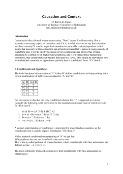 Causation and Context