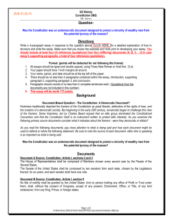 Question: Directions Background Documents